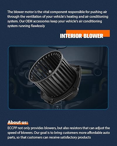 Miniatura 6 de ECCPP Motor de soplador de plástico HVAC para Chevy con jaula de ventilador para Cadillac para Chevy C3500 Truck  K1500 Truck  K2500 Truck  K3500