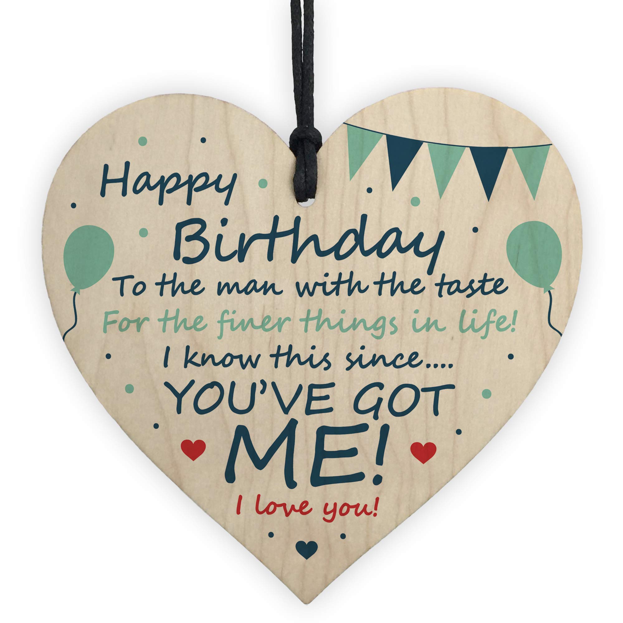 Funny Birthday Gift For Him Boyfriend Husband Wood Heart Funny Gift For Men