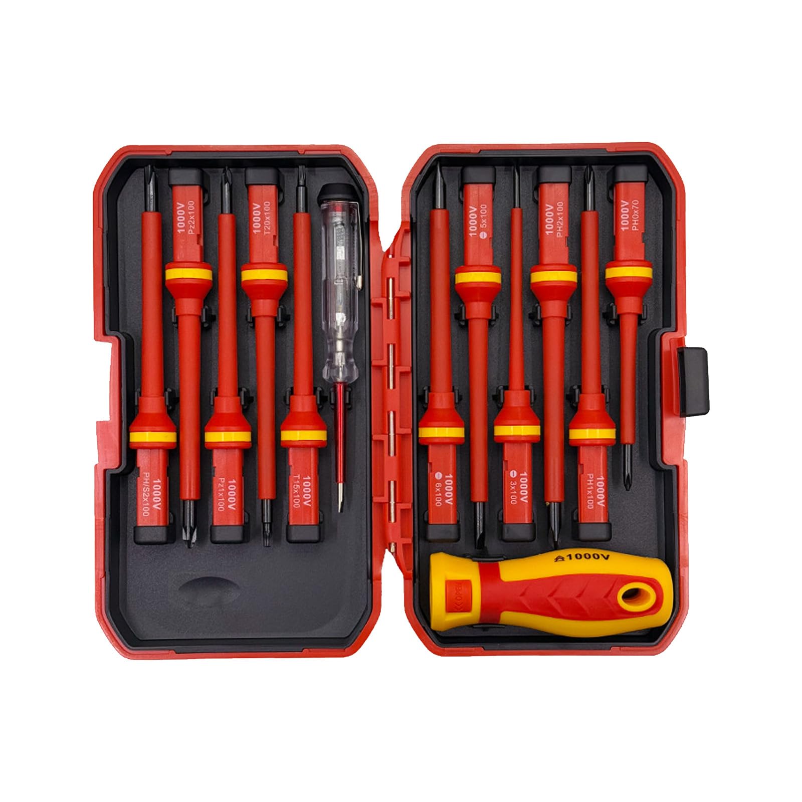 Buxuaaaa 13 In 1 Insulated Screwdriver Set High Voltages 1000V Multipurpose Toolkit With Storage Bag For Electricians Home Repair Electrician Grade Insulated Screwdriver