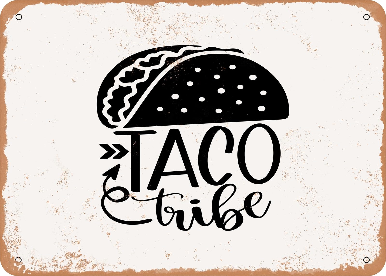 Miaomansenstore Metal Sign - Taco Tribe - Vintage Look Sign Home Decor