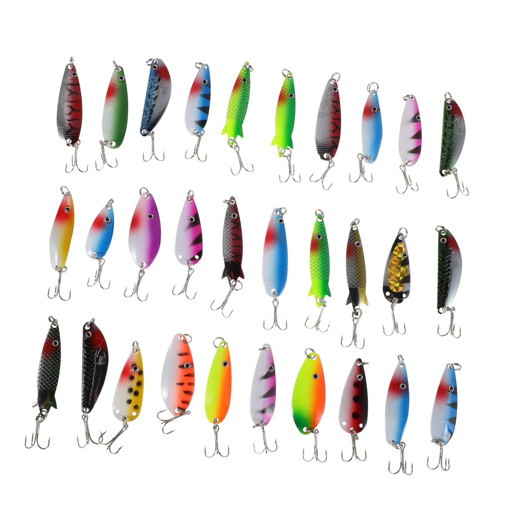 UPKOCH Señuelo de Pesca Duro en Forma de Pez, 30 Piezas, Hierro