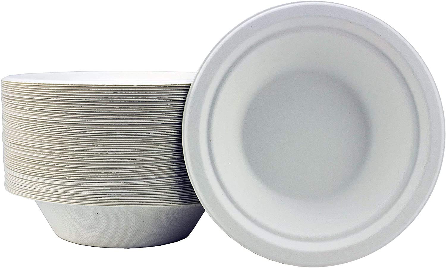 Goodlife Sugarcane White Paper Bowls 50 Pack of Extra Strength