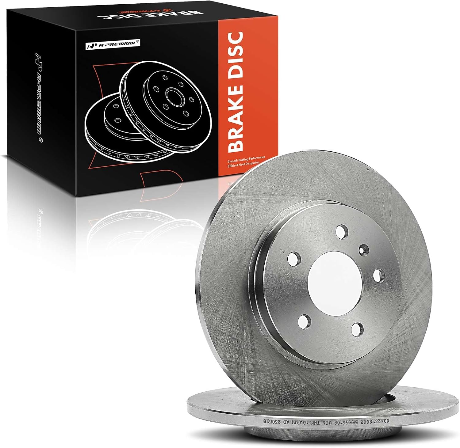 A-Premium 11.81 inch (300.00mm) Rear Solid Disc Brake Rotors Compatible with Chevrolet, Buick, Pontiac, Saturn Models - Uplander 2005, Terraza 2005, Montana 2005, Relay 2005, 2-PC Set