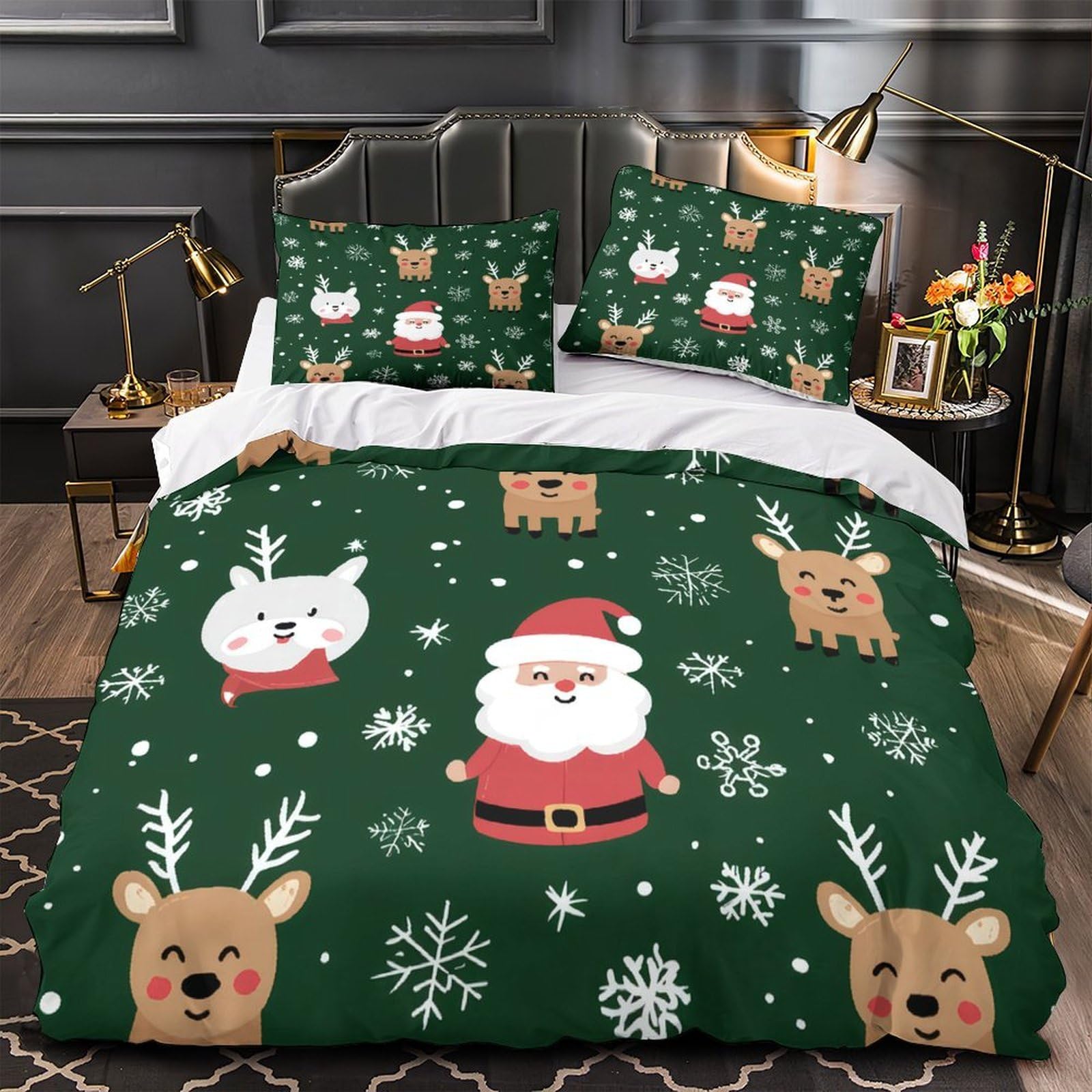 Housse de couette renne de Noël 3D le cadeau idéal pour lit enfant