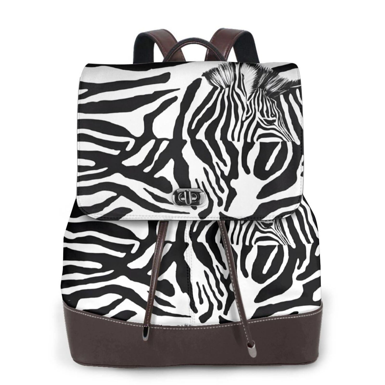 Stylish Zebra Print Backpack Amazon.com: Zebra Racetrack Print Ladies main image 2
