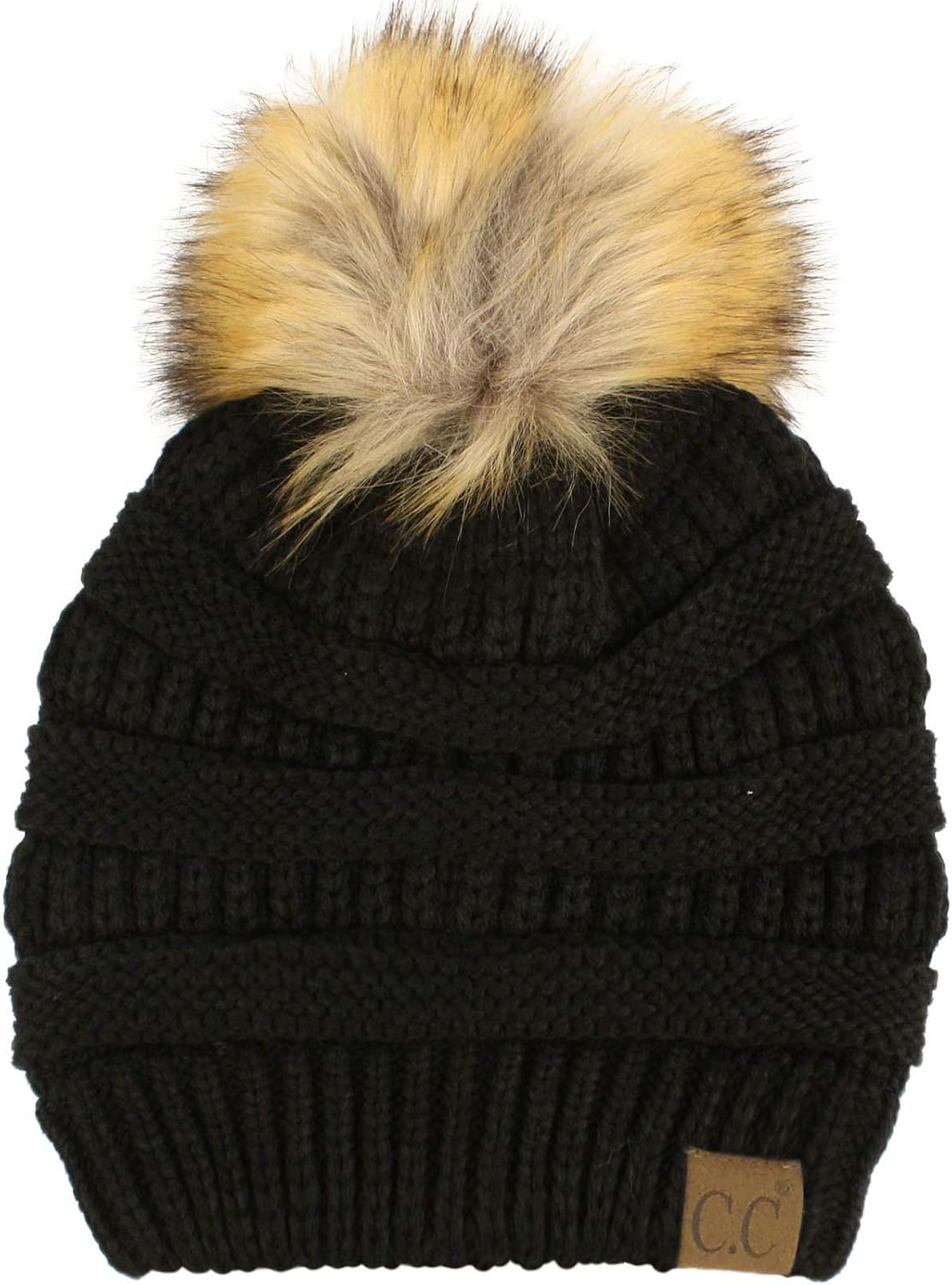 CC Fur Pom Winter Fall Trendy Chunky 
