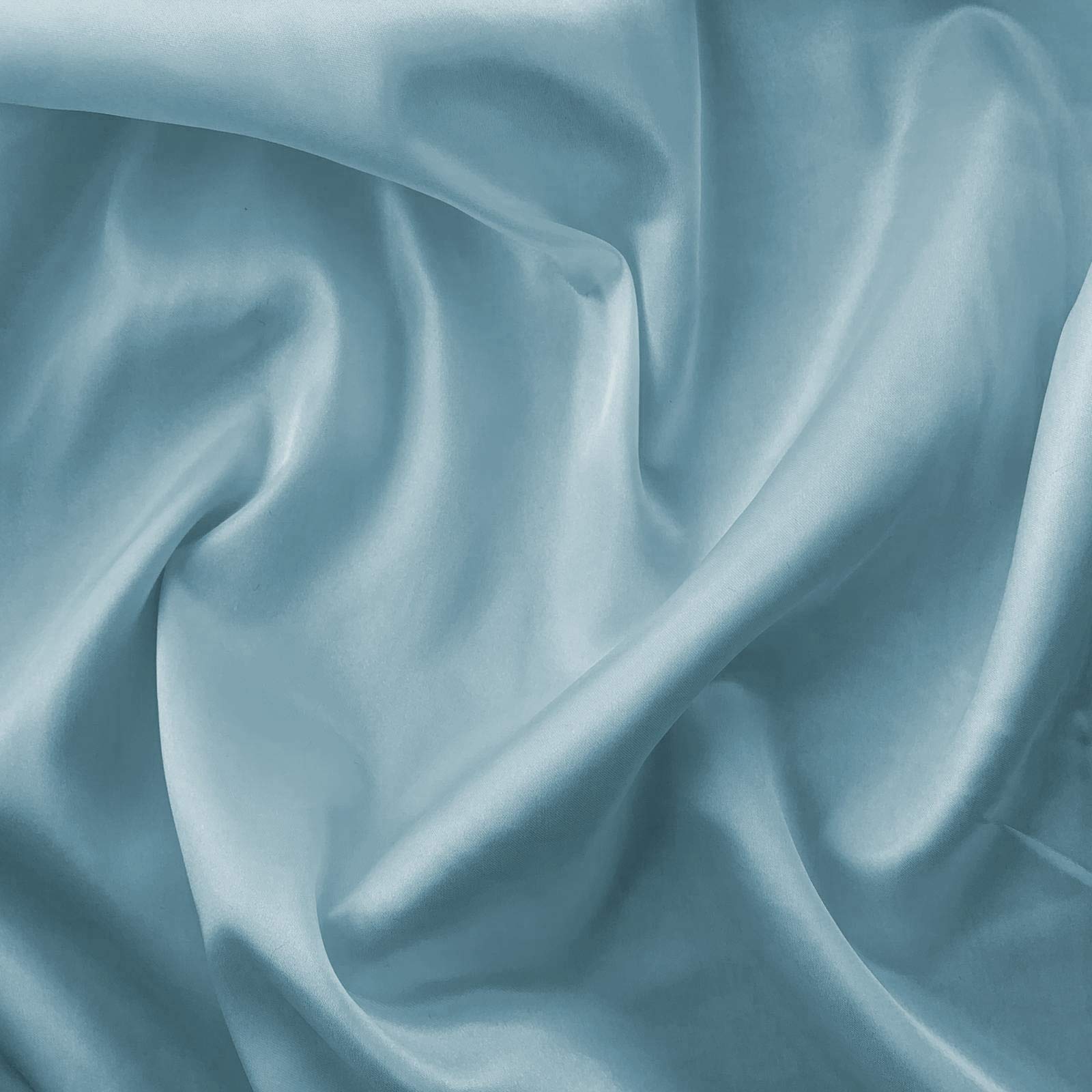 Silky Satin Liquid Fabric Plain Luxury Dress Craft Decoration Drape Dancewear Material 60" – 150cm Wide | Sold per Metre (Light Blue)