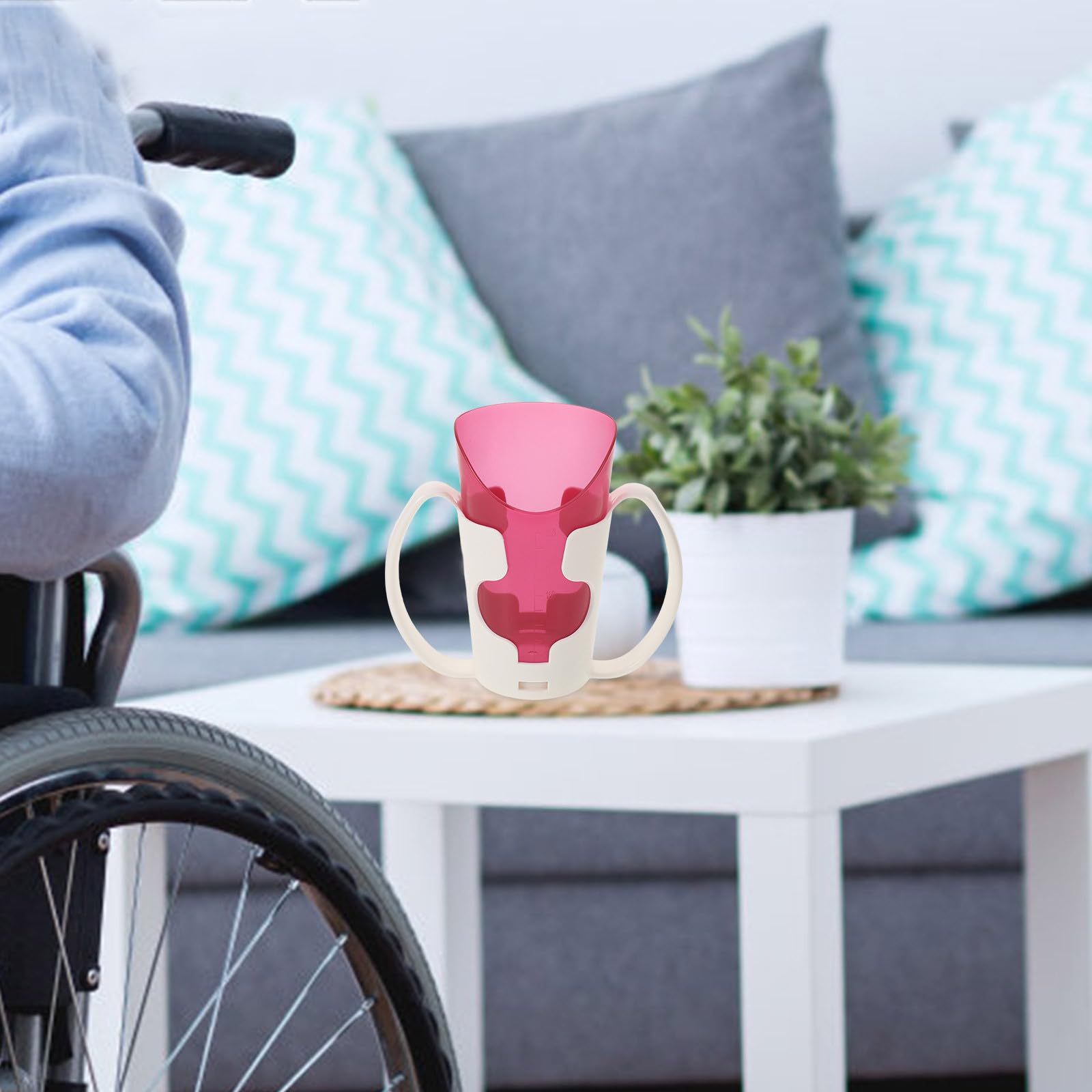 Taza para Personas Mayores Postradas en Cama de Plástico, Conveniente Prueba de Fugas, Adecuado para Pacientes Discapacitados y Personas Mayores