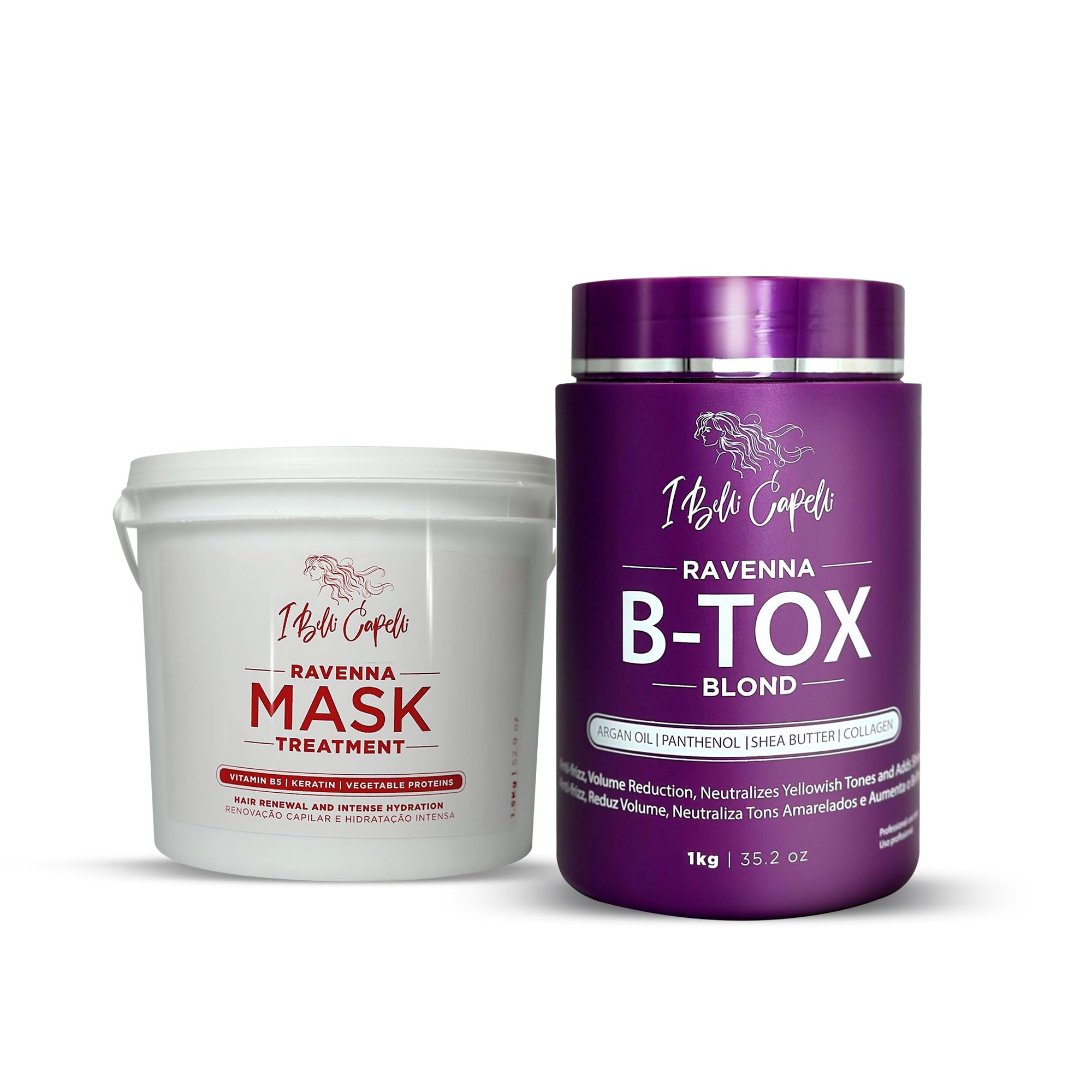 I Belli Capelli Ravenna B-tox Blond + Anti-frizz Rejuvenating Hair Mask