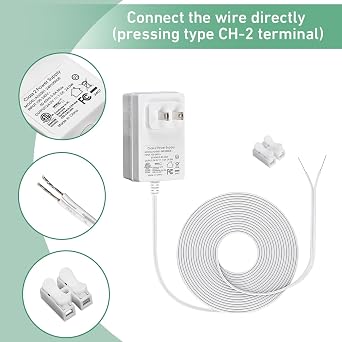 Rollerhouses 24V 1A 24W White Plug-in Transformer DC Wall Charger Adapter/Power Supply Adapter /5 Ft Cable, AC 100-240V to DC 24V Power Converter White