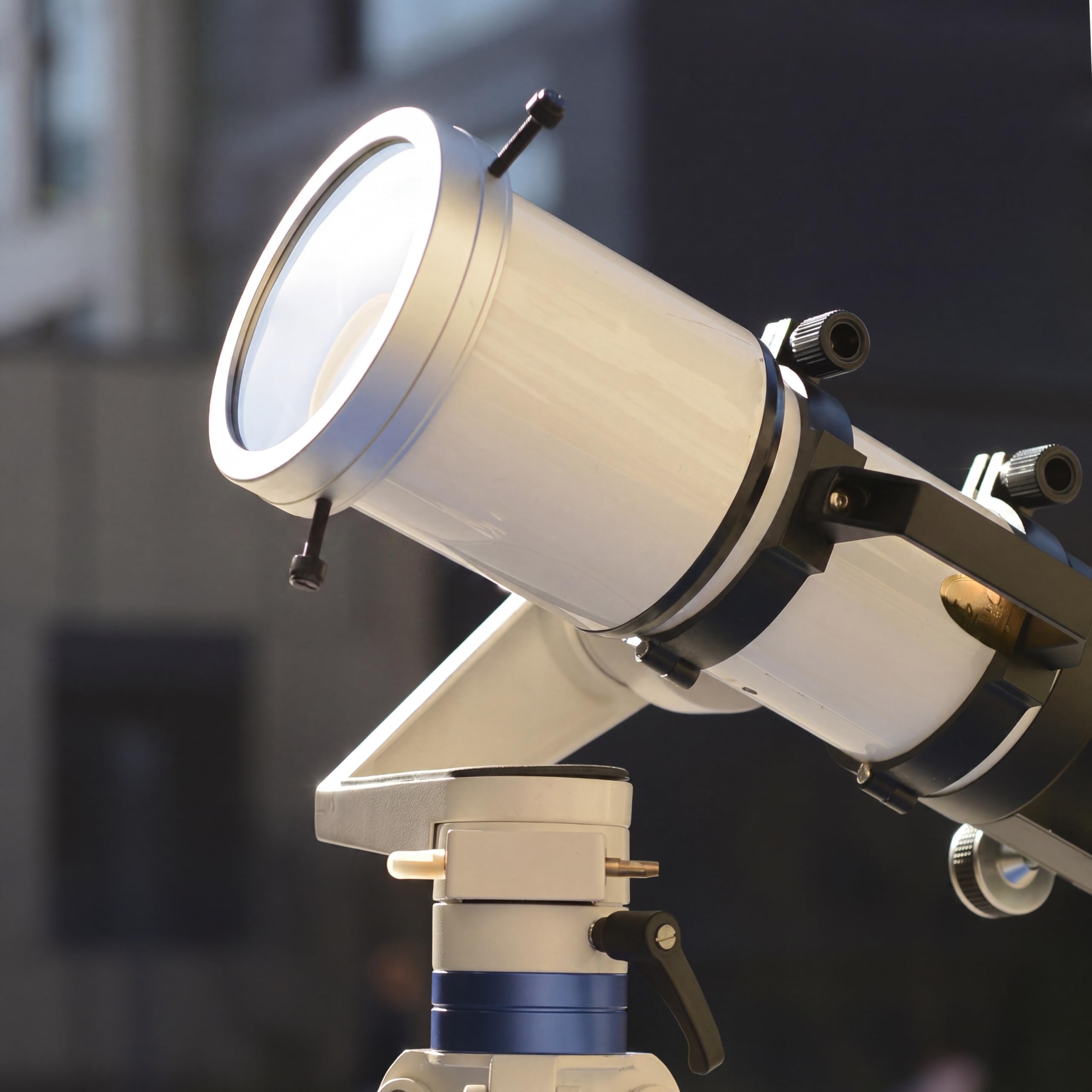 LICAEVEY Filtro Solare per Telescopio, Foglio di Alluminio Rivestito in PET Pellicola di Sicurezza per Telescopio Tappo Filtro Solare Custodia in Alluminio per Obiettivo da 66 a 116 Mm
