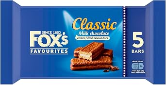 Fox's Favourites Classic Milk Chocolate Cream Filled Biscuit Bars 5 x 25g 125g