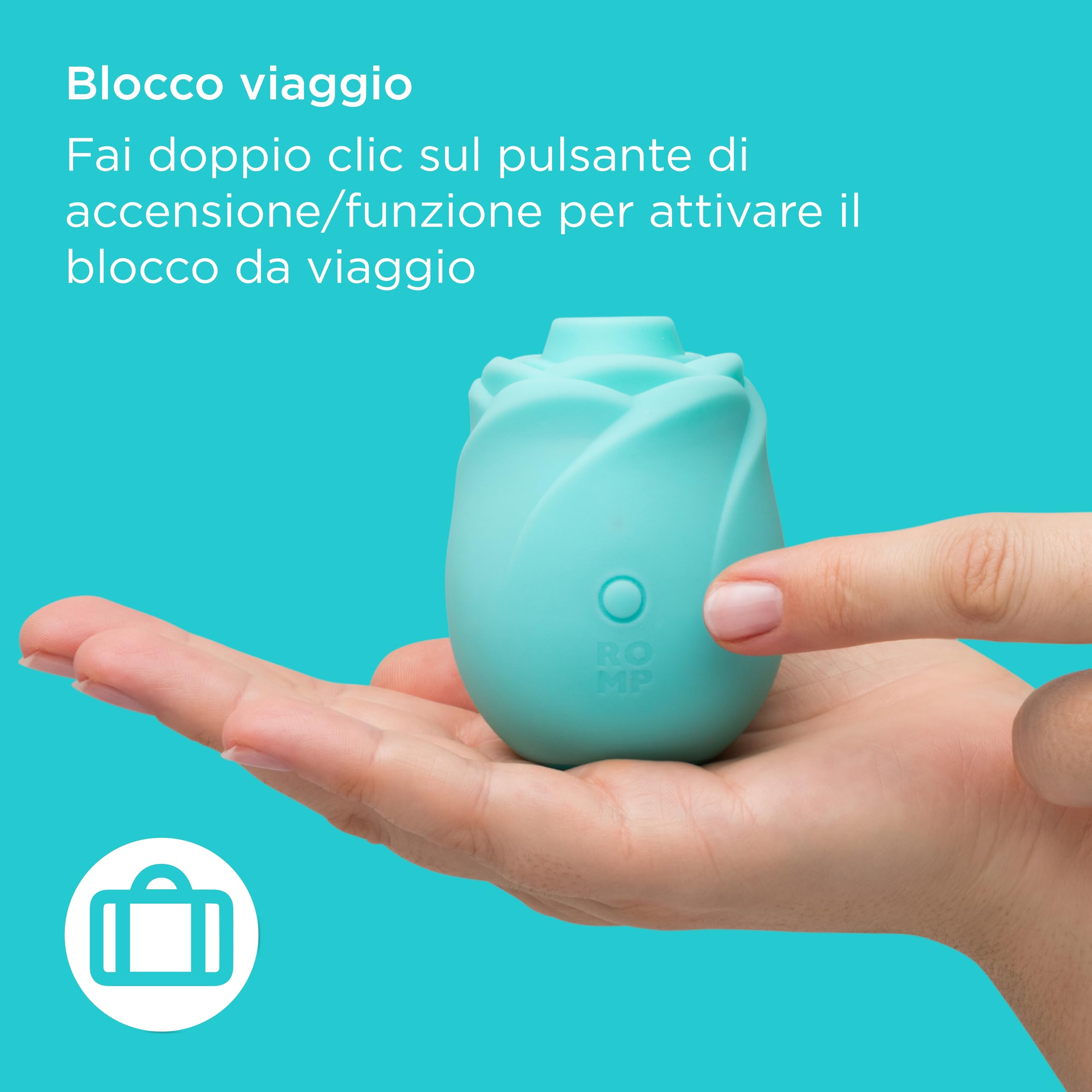 ROMP Rose Glow Succhia-Clitoride per Donna | Rosa Fosforescente con 6 Modalità di Vibrazione | Sex Toy a Suzione | Vibratore Ricaricabile e Impermeabile per Stimolazione e Piacere Femminile