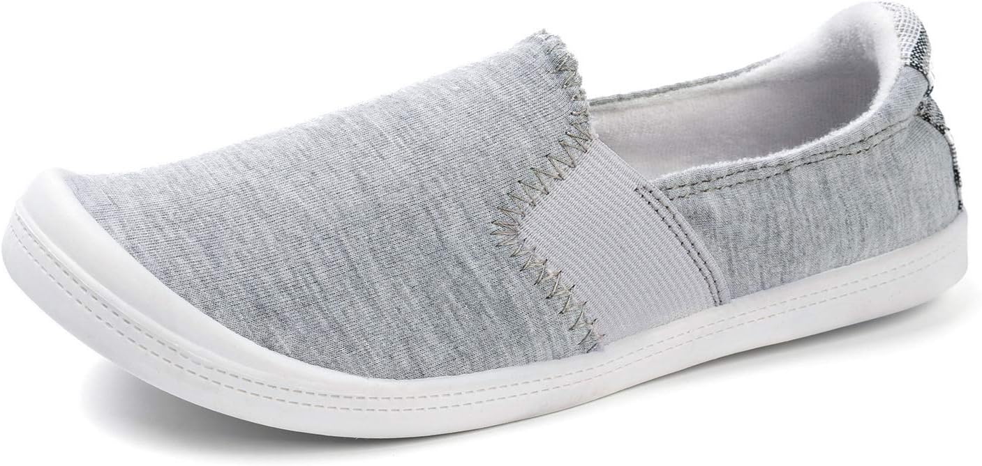 FUNKYMONKEYShoes for Women, Comfort Low Top Canvas Slip On Sneakers Classic Casual Walking Shoes