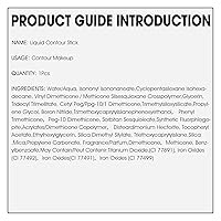 Vista 9 de Maquillaje líquido en barra de contorno, varita de contorno facial crema con aplicador de cojín, bronceador cremoso natural mate de larga duración