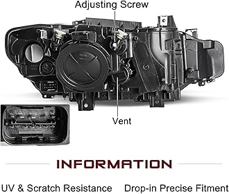 JSBOYAT Halogen Headlight Fit for 2012 2013 2014 2015 BMW 3-SERIES F30 320i 328i 335i xDrive Factory Halogen Headlamp Driver and Passenger Side BM2503169, BM2502169