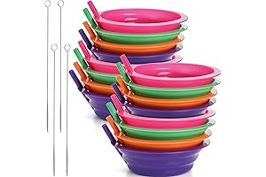16 Pack Cereal Bowls with Straws for Kids: The Ultimate Solution for Mess-Free Meals