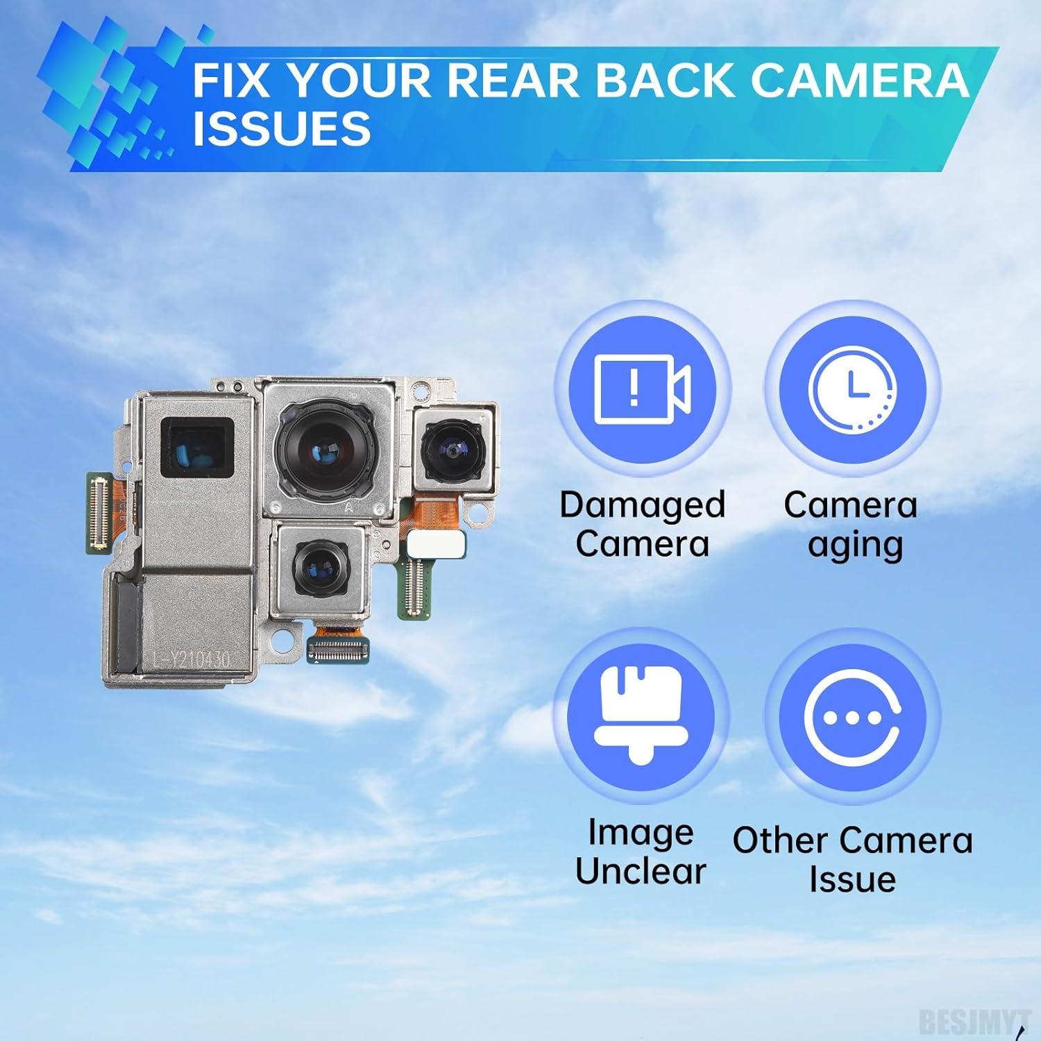 for Samsung Galaxy S21 Ultra 5G Back Camera Replacement Rear Main Camera Module Part Repair for Galaxy s21ultra 5g SM-G998U SM-G998U1