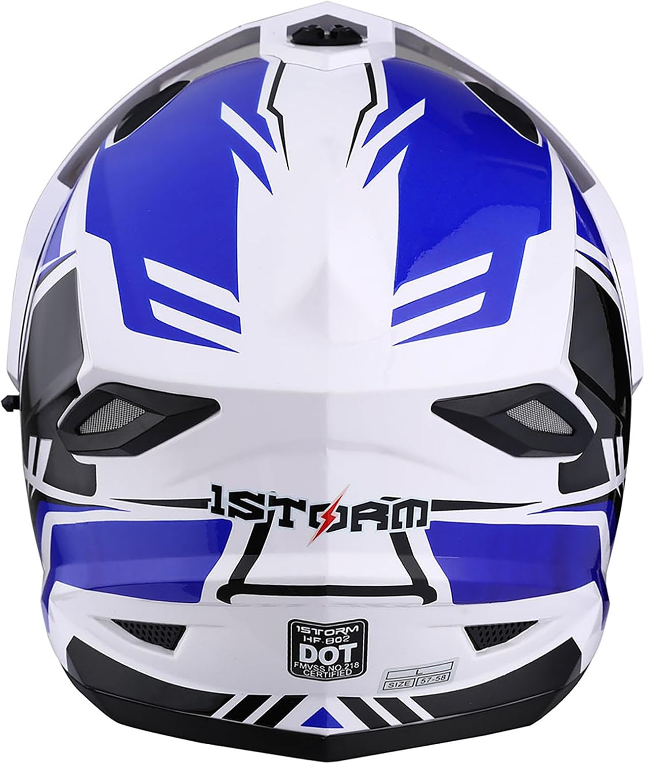 1Storm Youth Kids Dual Sport Dual Visor Motorcycle Motocross Off Road Full Face Helmet Matt Black