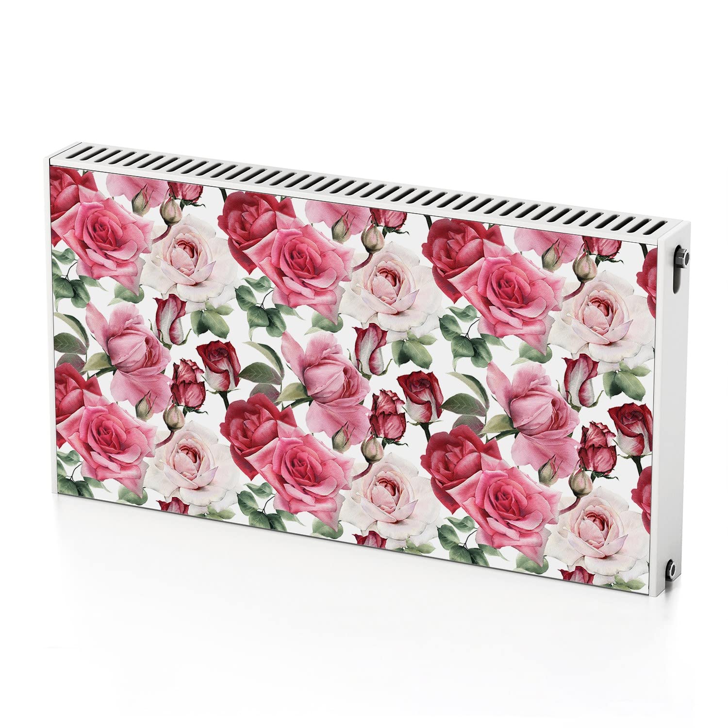 Autocollant de radiateur magnétique Coloray motif roses de fleurs cache-chauffage 110x60 cm