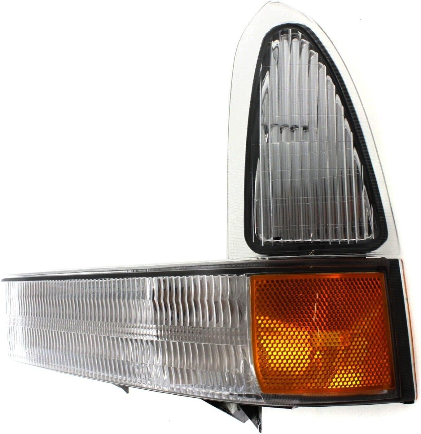 DAT AUTO PARTS Driver Side Signal/Park Light Lens And Housing Replacement for 2001-2004 Ford Excursion, Pickup Ford Superduty, Clear Lens, FO2520169 116-03196CL 2C3Z13201AA