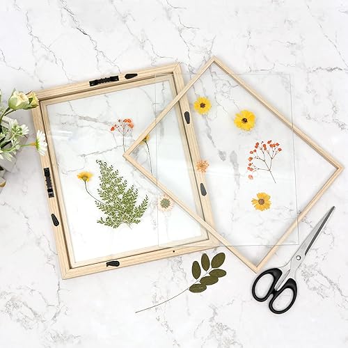 Miniatura 10 de Sonefreiy Portarretratos de madera de 11 x 14 pulgadas con paspartú para fotos de 8 x 10 pulgadas, juego de marcos de fotos marrón moderno para