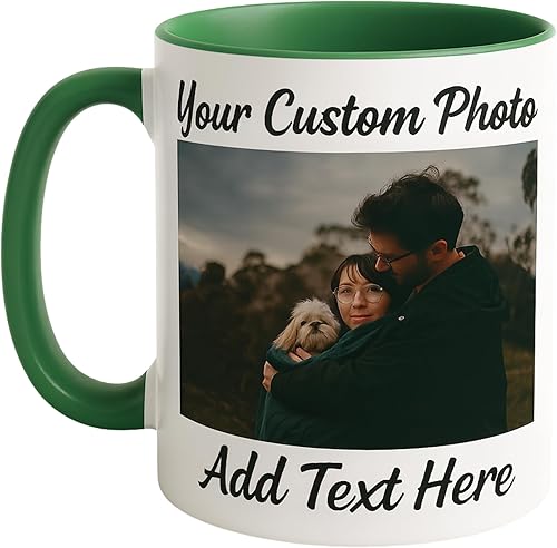 Miniatura 10 de Taza personalizada con la foto y tu texto preferidos. Puedes subir tu imagen con diversos diseños.