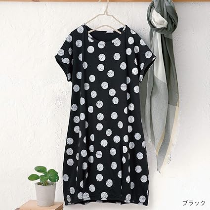 Amazon セシール ルームウェア すぽっと楽ちん ゆったりコクーンワンピース レディース ブラック 日本 4l 5l 日本サイズ4l相当 ルームワンピース ネグリジェ 通販