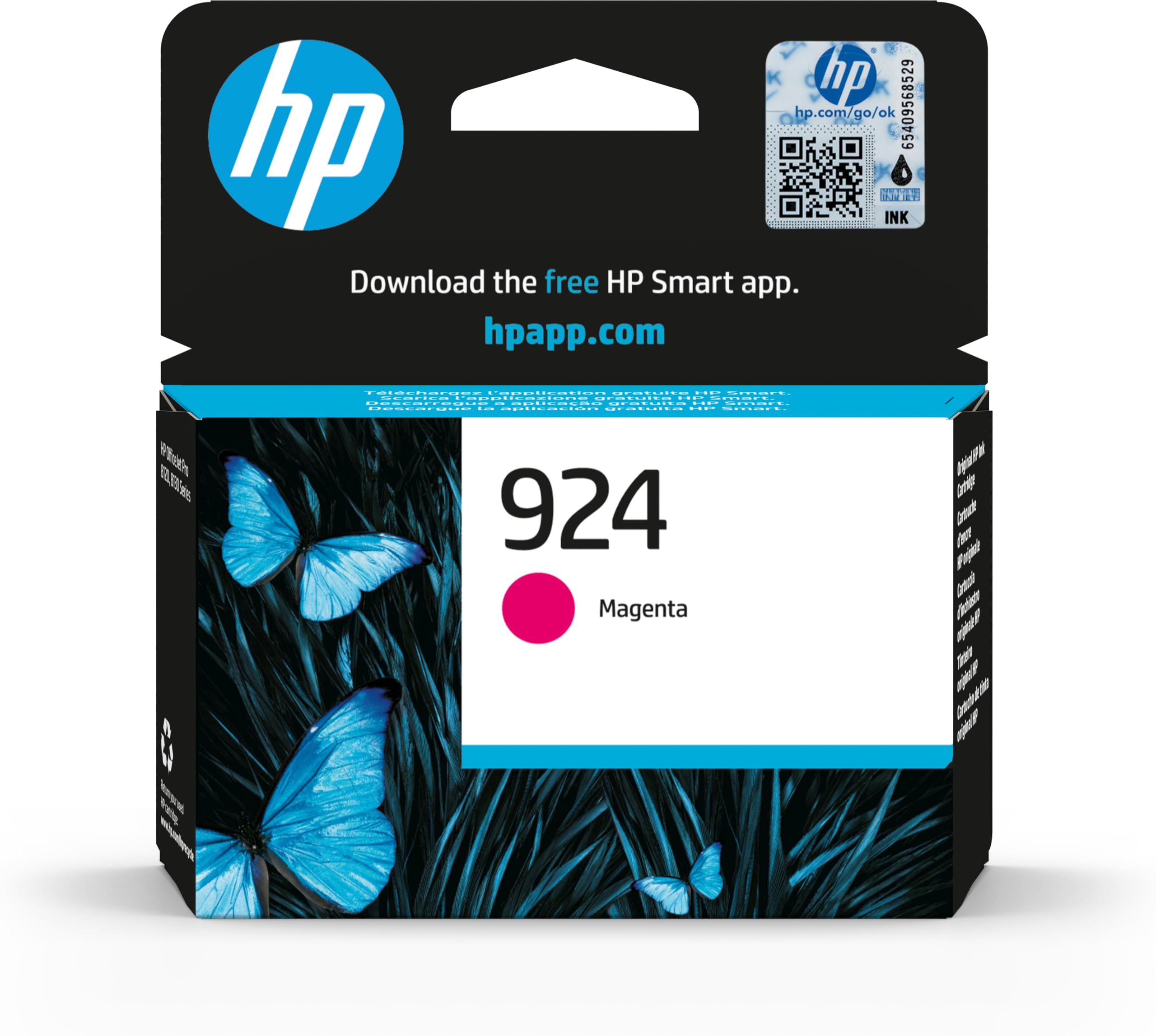 Hp 924 - Magenta - Original - Officejet - Ink Cartridge Pink 196786147364