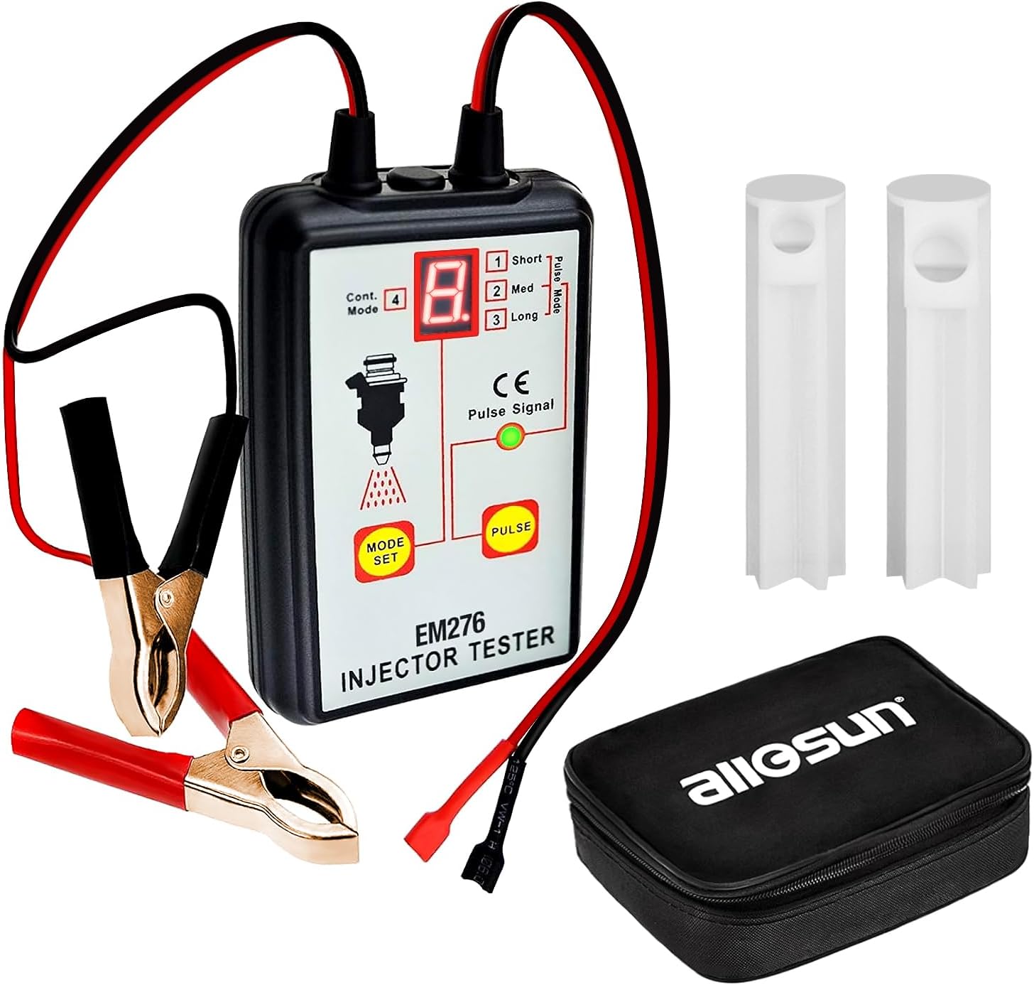 EM276SET Fuel Injector Tester & Adapter DIY Cleaning Tool Kit Set (Fuel Injector Tester + Adapter) Fuel System Cleaner Gasoline Engines