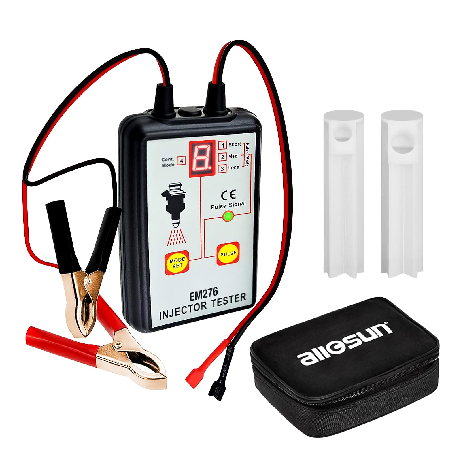 EM276SET Fuel Injector Tester & Adapter DIY Cleaning Tool Kit Set (Fuel Injector Tester + Adapter) Fuel System Cleaner Gasoline Engines