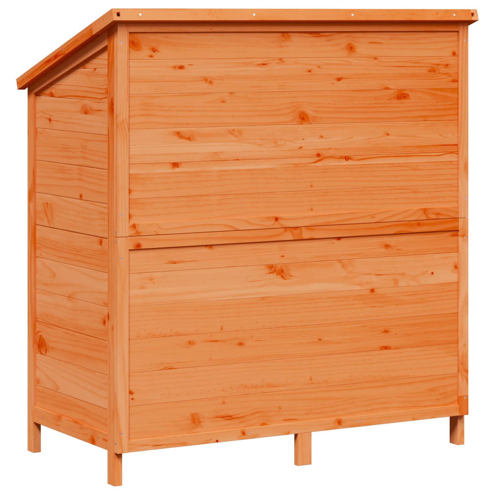 Szopa ogrodowa brązowa ze świerku, 106 x 56 x 113,5 cm, odporny na warunki atmosferyczne dach asfaltu, drzwi wentylacyjne, szopa na narzędzia, szopa rowerowa, schowek na podwórko ogrodowe