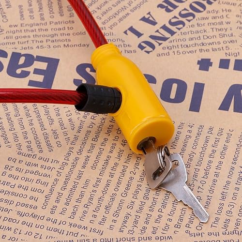 Miniatura 9 de 8x640MM Ciclismo Cable antirrobo bicicleta Scooter Bloqueo de seguridad con 2 llaves