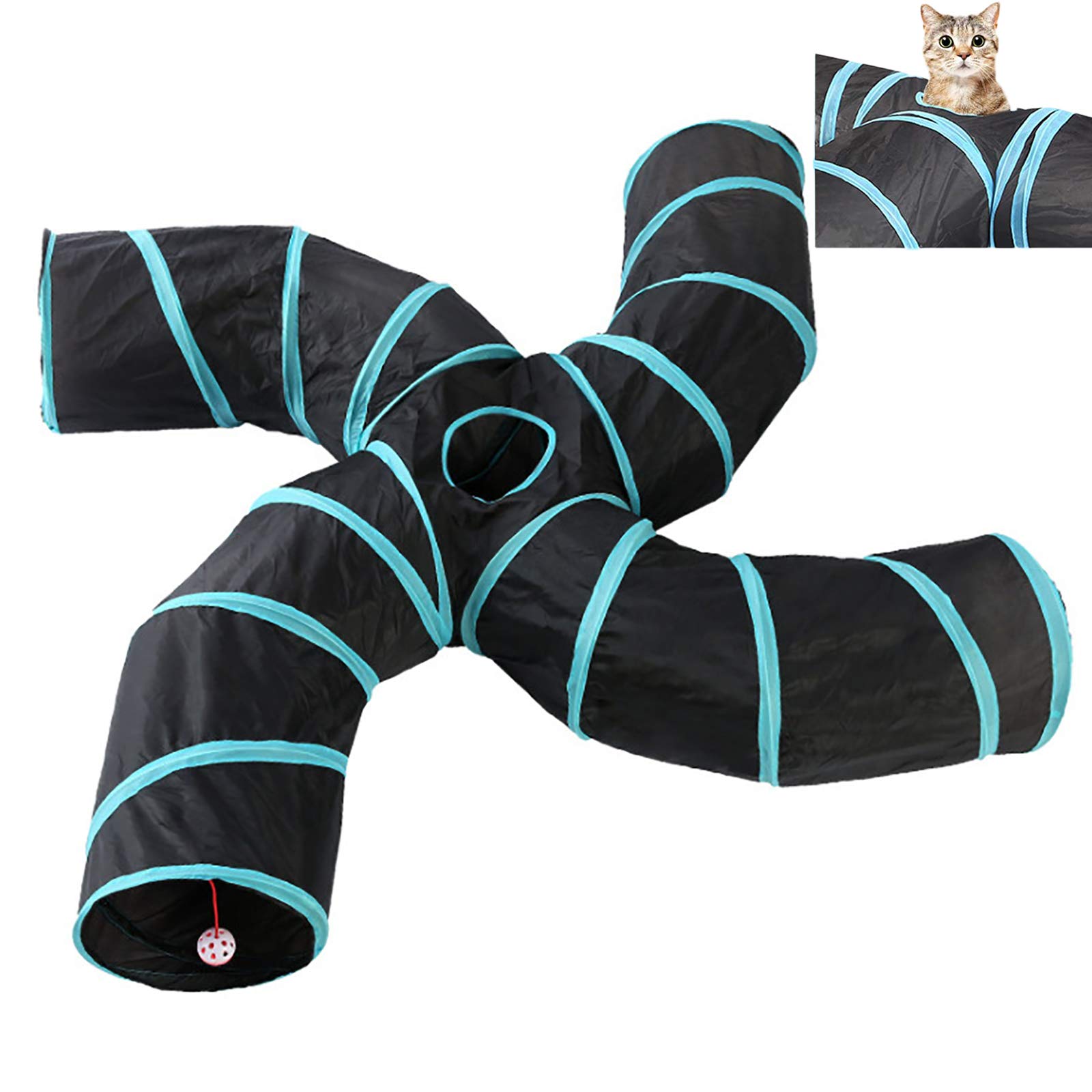 Tunnel pour chat en peluche pour animer les après-midis des lapins