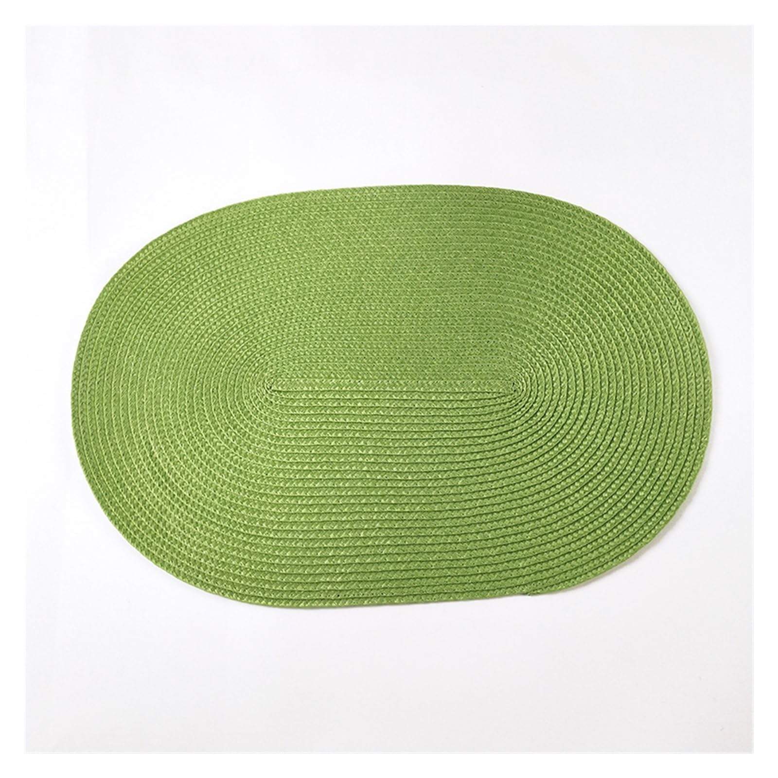 Oval Dining Table Placemats Set of 4 for Dining Table, Washable Woven Vinyl Non-Slip Placemat, Heat-Resistant Durable Table Mats for Home Decor(4pcs Green)