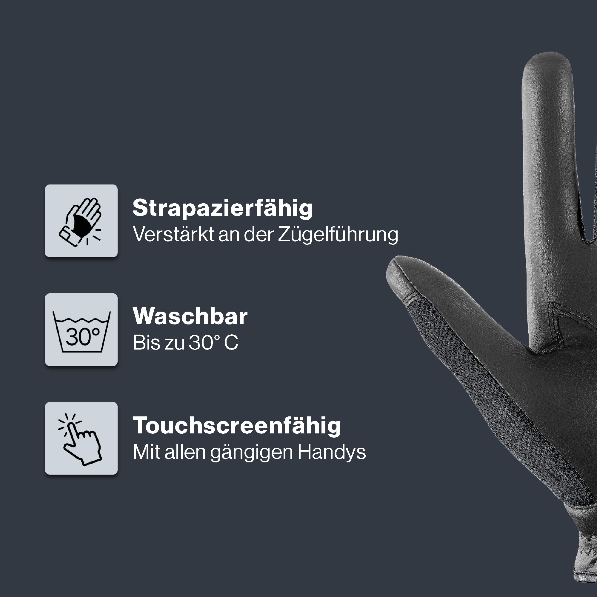 Uvex sumair - dehnbarer, optimal belüfteter Reithandschuh für Damen und Herren - exzellenter Grip & strapazierfähig - touchscreenfähig