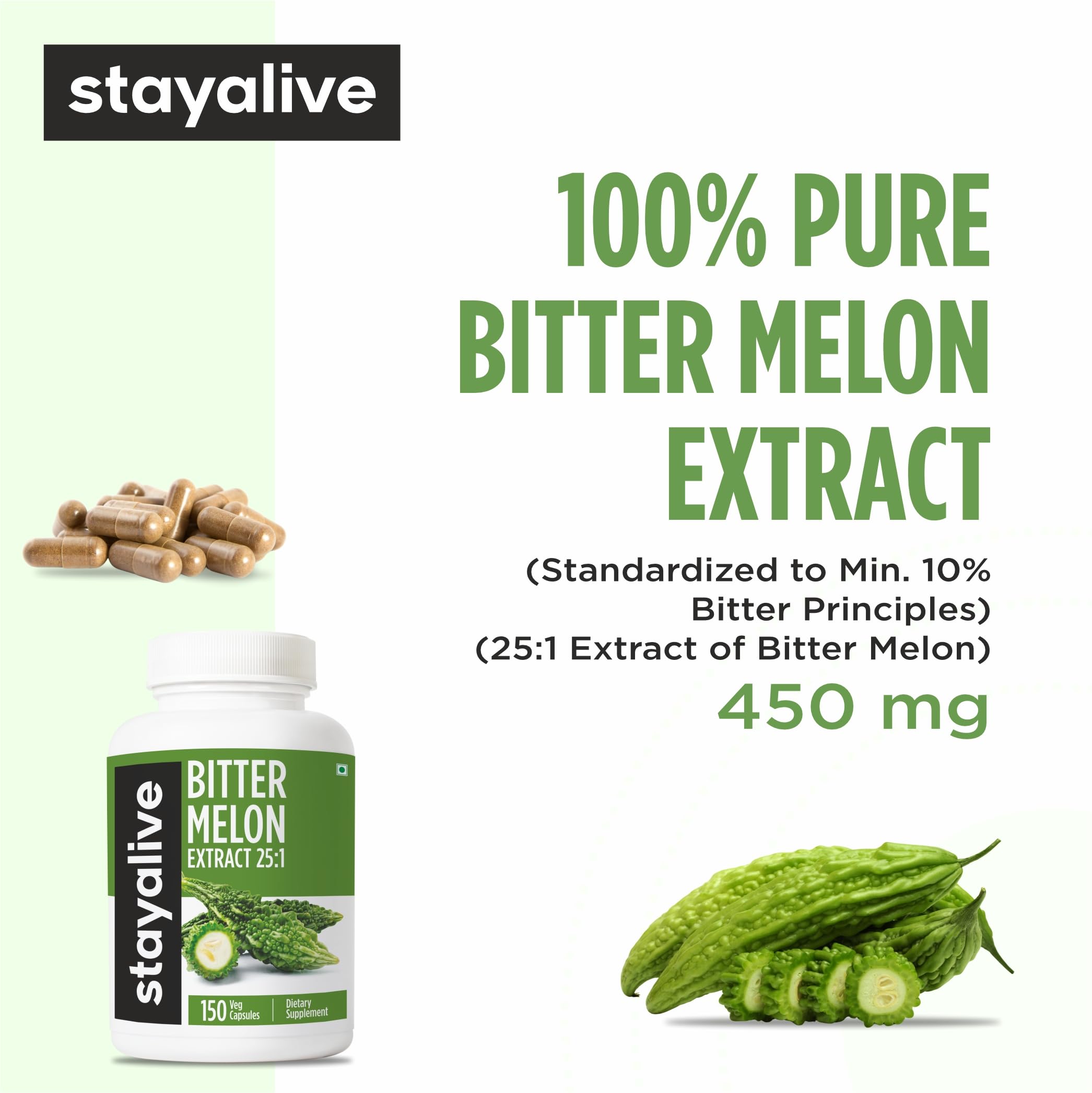 Amazon.com: STAY ALIVE Extra Strength Bitter Melon Capsules, 10