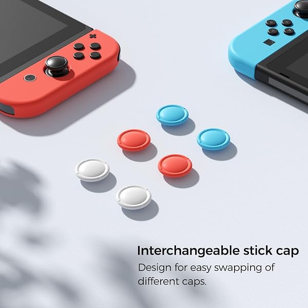 GuliKit TMR Joysticks Ersatzteile Kompatibel mit Nintendo Switch JoyCon, No Drift Stick Reparaturset für Joy Con, mit Reparaturwerkzeug, 4 Farben Joystick Kappen - 1 Paar - 4