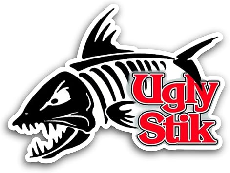 2 Pieces 3" and 5" Ugly Stik Sticker, Waterproof Vinyl Decals for Many Purpose Like Cars, Trucks, Laptops, Phones, Windows and More