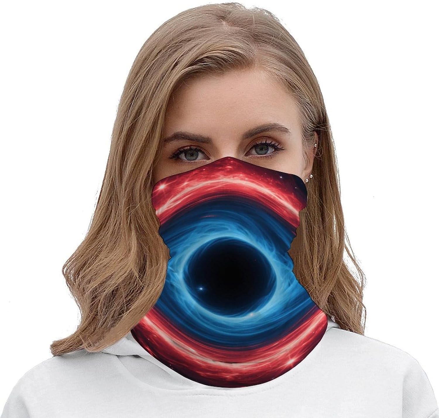 Sun UV Protection Neck Gaiter Upf 50+ Balaclava Ski Red Blue Galaxy Face Mask Summer Face Cover Scarf Breathable Bandana for Fishing Hunting Kayaking Hiking Cycling Outdoor Activities