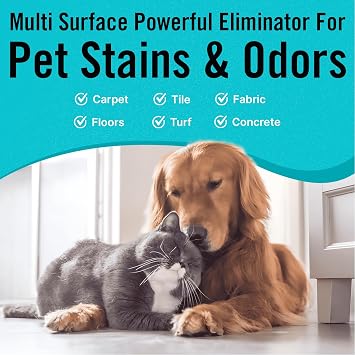 Multi-Purpose Probiotic Enzyme Cleaner, Made in USA - Stain and Odor Remover - Concentrated - Professional & Home Strength Drains, Floors, Bathrooms, Toilets Trash Can,