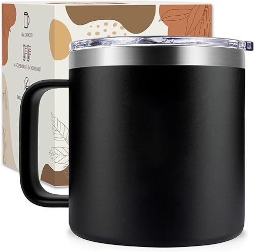 Maybeone Regalos de pickleball para hombres y mujeres – Regalos para amantes de las bolas de pepinillo – Taza de café de 14 onzas