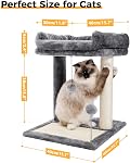 PAWZ Road Chat Tree Scratching Post with Soft Perch Nest Silsal-Covered Scratch Posts and Pads with Play Ball Great for Kittens and Cats