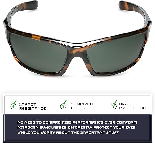 Miniatura 297 de Nitrogen - Gafas de sol deportivas polarizadas envolventes para hombre y mujer, UV400, para conducir, pescar, correr, andar en bicicleta, gafas