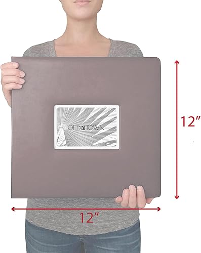 Miniatura 10 de Old Town Álbum de recortes de cuero regenerado de 12 x 12 páginas (caramelo)