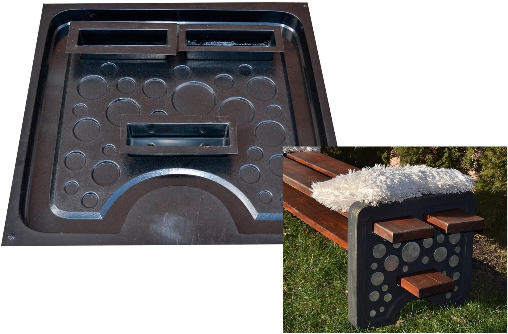 Concrete Mold Bench Leg for Concrete Cement ABC Plastic Mold Sold 1 Piece B05