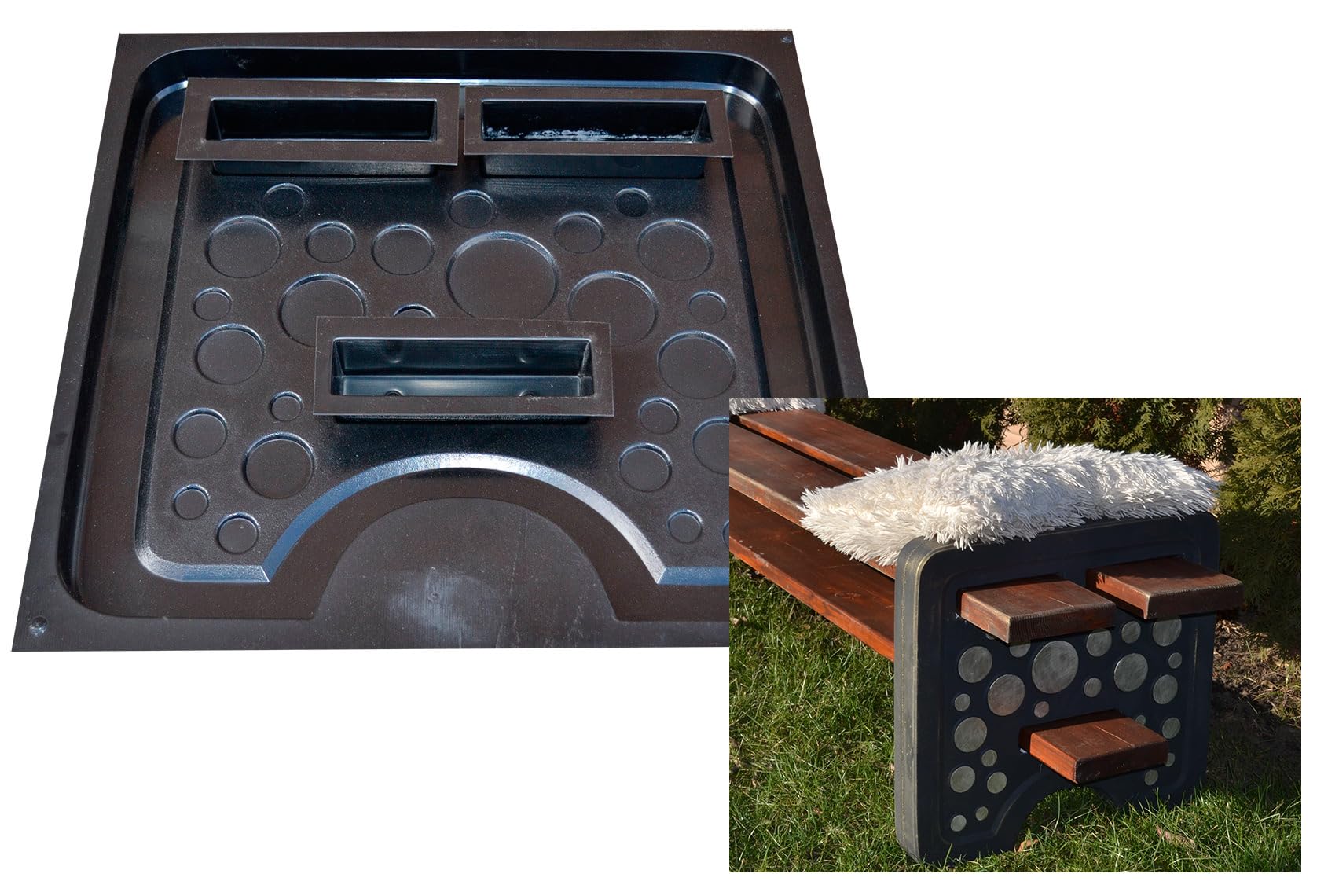 Concrete Mold Bench Leg for Concrete Cement ABC Plastic Mold Sold 1 Piece B05