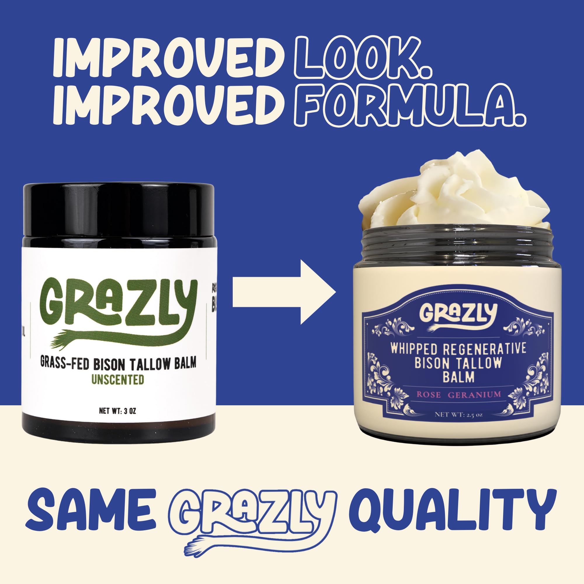 Amazon.com : Grazly Whipped Bison Tallow Balm w/Manuka Honey