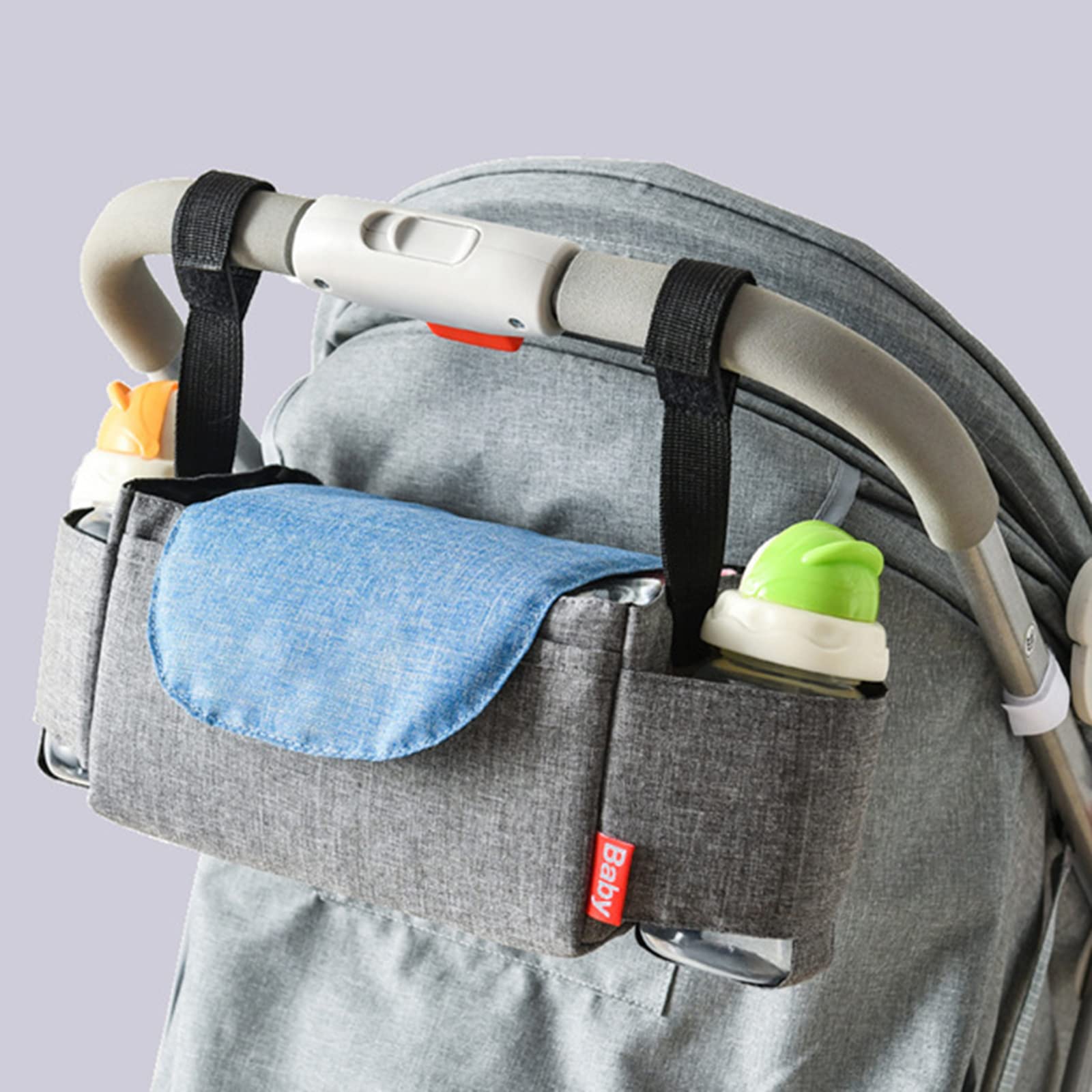 Rollstuhl-Rucksack-Tasche mit Getränkehalter, Mobilitätsroller, Rollator, ältere Menschen, Korbzubehör, Aufbewahrungstaschen für Transport, Reisen, Senioren, Handicap, Grau (Grau)