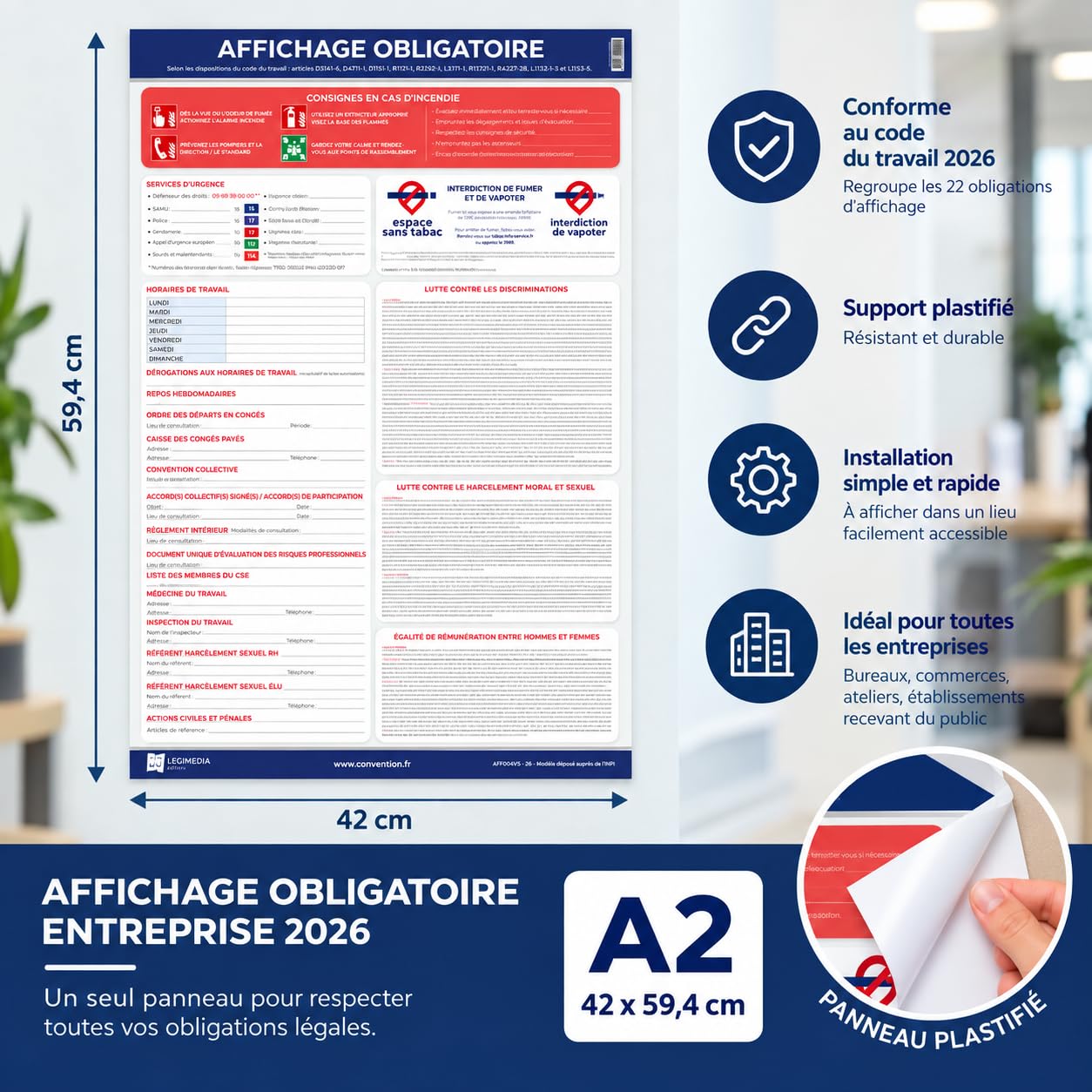 Pack Mise en Conformité intégrale Experts-comptables et comptables agrées (cabinets) - affichages obligatoires, registres, convention collective